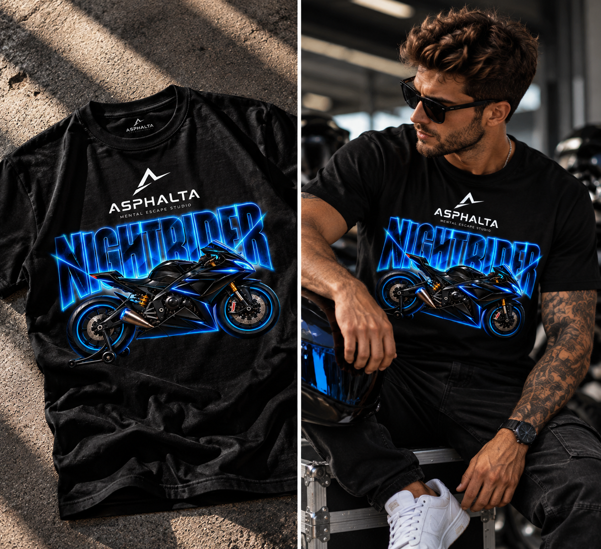 ASPHALTA T-Shirt "NIGHTRIDER"