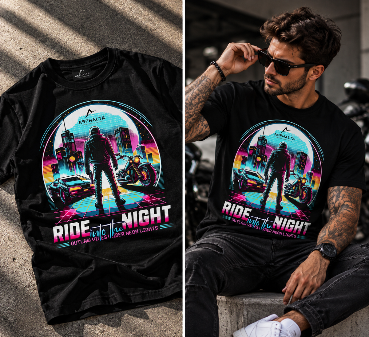 Men's T-shirt "Into The Night"